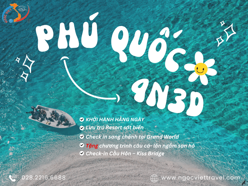 KHÁM PHÁ ĐẢO NGỌC PHÚ QUỐC 4N3D - HẰNG NGÀY