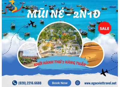 MŨI NÉ - LÂU ĐÀI RƯỢU VANG - BẢO TÀNG NGỌC TRAI - ĐỒI CÁT BAY - MANGO BEACH -TRANH CÁT PHI LONG - BIKINI BEACH - 2N1Đ